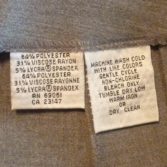 Talbots Heritage Bi-stretch Tapered Pants Gray 12 - Picture 5 of 6